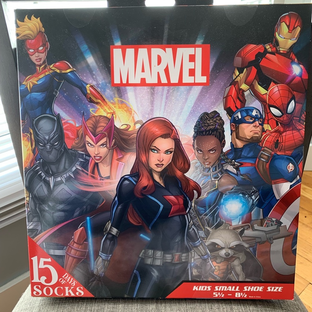 Marvel Kids 15 Days of Socks